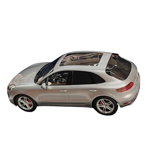 YLQERZ Modellauto Im Maßstab Harz Maßstab 1:18 Für Porsche Macan Turbo Statisches Automodell Souvenir-Kollektion Für Erwachsene (Silber) Für Die Sammlung von YLQERZ