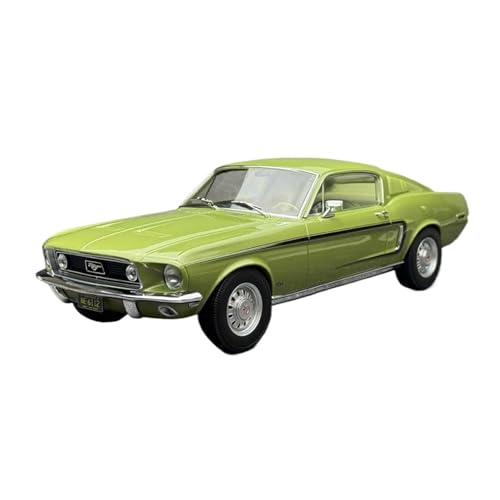 YLQERZ Modellauto Im Maßstab Maßstab 1/12 Für Ford Mustang GT 1968 Legierung Automodell Türloses Metall Statische Figur Grün Für Die Sammlung von YLQERZ