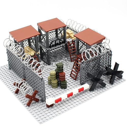 Militärische Szene Baustein Mit Stacheldraht, Custom MOC Militär Gefängnis Grundzaun Minifiguren Soldaten Waffen Schutznetz Zubehör Militärische Szene Baustein Mit Stacheldraht, Custom MOC Militär Gefängnis Grundzaun Minifiguren Soldaten Waffen Schutznetz Zubehör von YLtremker