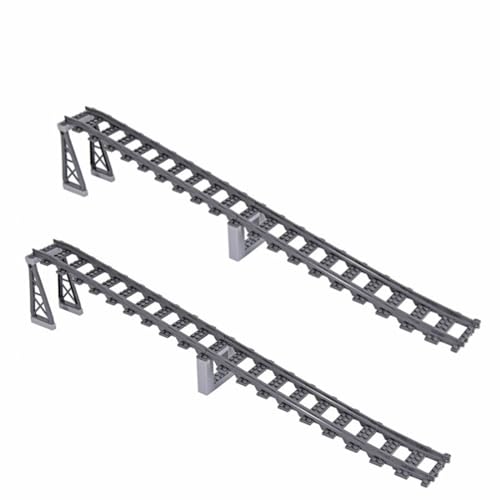 YLtremker Technik City Bahngleis Baustein, 2 Set Zug Power Functions Kit City Zug Schienen Zubehör Klemmbausteine(Set B) von YLtremker