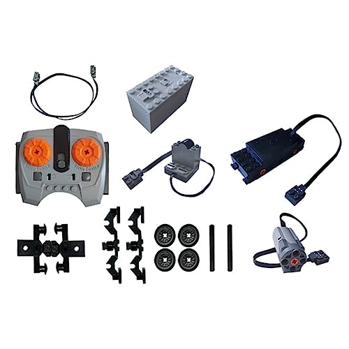 YLtremker Technik Power Functions Set, Technik Zug Fernbedienung Motor Kit Zug Refit Zubehör Set Klemmbausteine Kompatibel mit 10254 (Set A) von YLtremker