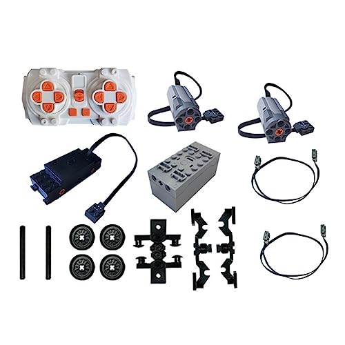 YLtremker Technik Power Functions Set, Technik Zug Fernbedienung Motor Kit Zug Refit Zubehör Set Klemmbausteine Kompatibel mit 10254 (Set B) von YLtremker