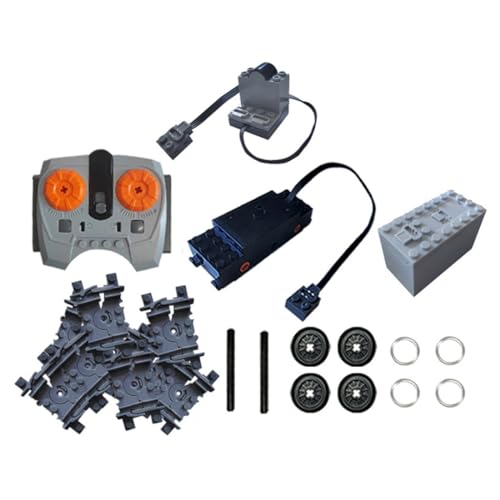 YLtremker Technik Power Functions Set, Technik Zug Fernbedienung Motor Kit Zug Refit Zubehör Set Klemmbausteine Kompatibel mit 10254 (Set G) von YLtremker