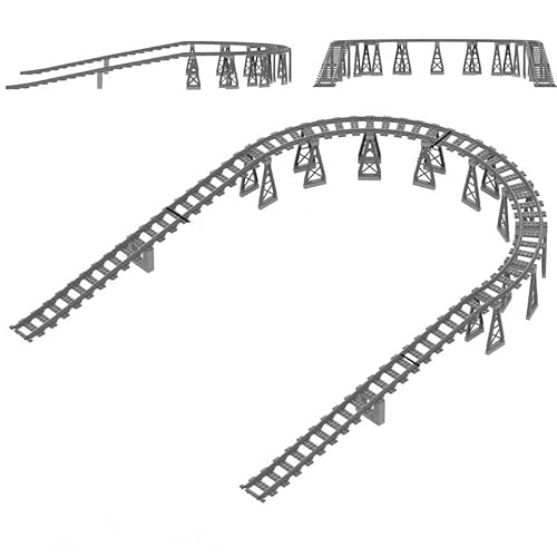 YLtremker Technik Zug Bahngleis Baustein, City Zug Power Functions Kit Zug Gleisverbiegung Schienen Zubehör Klemmbausteine(Typ B) von YLtremker