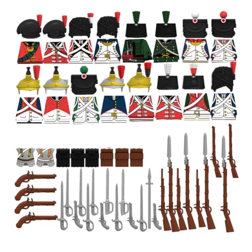 YLtremker 16 Stück Mittelalterliche Soldaten Ritter Waffen Modell Bausteine, Custom Ritter Krieg Rüstung Waffen Modell Spielzeug für Minifiguren von YLtremker