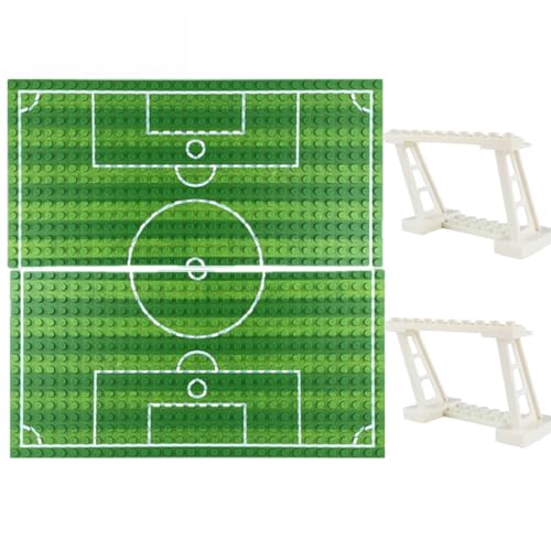 YLtremker 2 Stück Fußball-Arena Grundplatte Baustein mit Fußballtor, Fußballplatz Minifiguren Zubehör Bausteine Grundplattes YLtremker 2 Stück Fußball-Arena Grundplatte Baustein mit Fußballtor, Fußballplatz Minifiguren Zubehör Bausteine Grundplattes von YLtremker