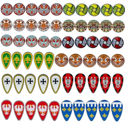 YLtremker 60 Stück Custom Mittelalterliche Krieg Waffen Schilde Bausteine, Medieval Ritter Schilde Modell Weapons Pack Spielzeug für Minifiguren YLtremker 60 Stück Custom Mittelalterliche Krieg Waffen Schilde Bausteine, Medieval Ritter Schilde Modell Weapons Pack Spielzeug für Minifiguren von YLtremker