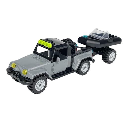 YLtremker Militär Transporter LKW Bausteine mit Kajak, Militär Polizei Theme SWAT-Team Jeeps LKW Spielzeug von YLtremker
