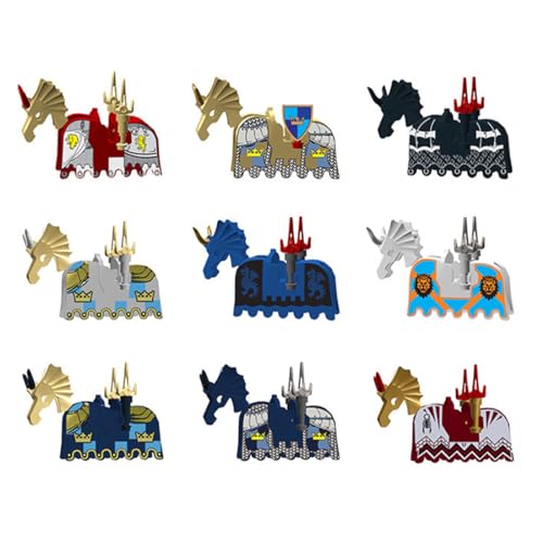 YLtremker Mittelalterliche Krieg Pferde Bausteine, Custom Rom Ritter Kriegspferde Modell Spielzeug (Set A) von YLtremker