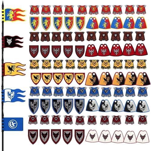 YLtremker Mittelalterliche Waffen Panzerung Cape Bausteine, 105 Stück Custom Medieval Krieg Rüstung Waffen Pack Modell Spielzeug für Minifiguren YLtremker Mittelalterliche Waffen Panzerung Cape Bausteine, 105 Stück Custom Medieval Krieg Rüstung Waffen Pack Modell Spielzeug für Minifiguren von YLtremker