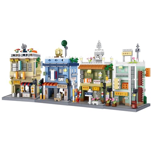 YLtremker Stadt Straßenansicht Geschäfte Architektur Bausteine, MOC Chinesische Haus Modellbausatz Spielzeug für Erwachsene Geschenke (894 Teiles) von YLtremker