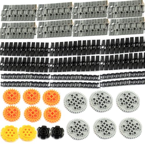 YLtremker Technik Ersatzteile Set, 516 Teile Technik Gear Kettenglied Gliederkette Breite Raupenkette Klemmbausteine Link Chain Bausatz von YLtremker