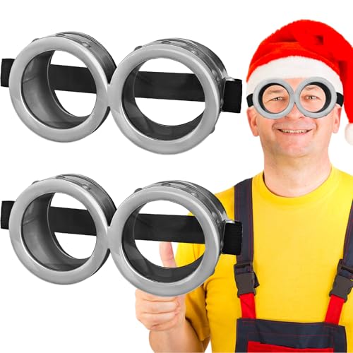 YMMAALE Halloween-Kostüm-Zubehör, 2 Stück, Halloween-Brille, Vintage-Steampunk-Brille, Cosplay-Kostüm-Zubehör von YMMAALE