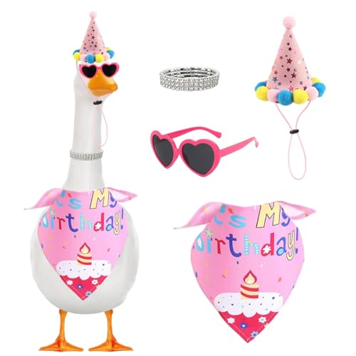 Veranda Goose Outfits Zubehör Niedliches Gans Kostüm für Outdoor Yard Gänse Outfits (Happy Birthday) von YMO