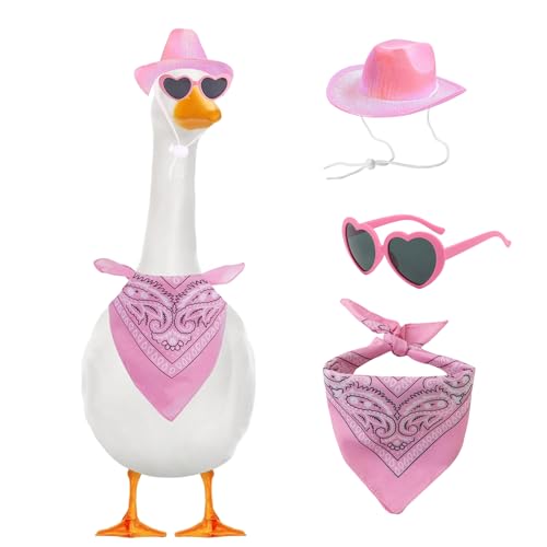 YMO Western-Cowboy-Veranda-Gans-Outfits für 58,4 cm und 43,2 cm Zementstatue, Veranda, Gans, Kleidung für den Außenbereich, Garten, Rasen, Gans Dekor, Pink, Einheitsgröße YMO Western-Cowboy-Veranda-Gans-Outfits für 58,4 cm und 43,2 cm Zementstatue, Veranda, Gans, Kleidung für den Außenbereich, Garten, Rasen, Gans Dekor, Pink, Einheitsgröße von YMO