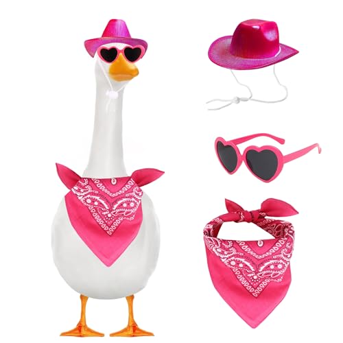 YMO Western-Cowboy-Veranda-Gans-Outfits für 58,4 cm und 43,2 cm Zementstatue, Veranda, Gans, Kleidung für den Außenbereich, Garten, Rasen, Gans Dekor, Rosenrot, Einheitsgröße YMO Western-Cowboy-Veranda-Gans-Outfits für 58,4 cm und 43,2 cm Zementstatue, Veranda, Gans, Kleidung für den Außenbereich, Garten, Rasen, Gans Dekor, Rosenrot, Einheitsgröße von YMO