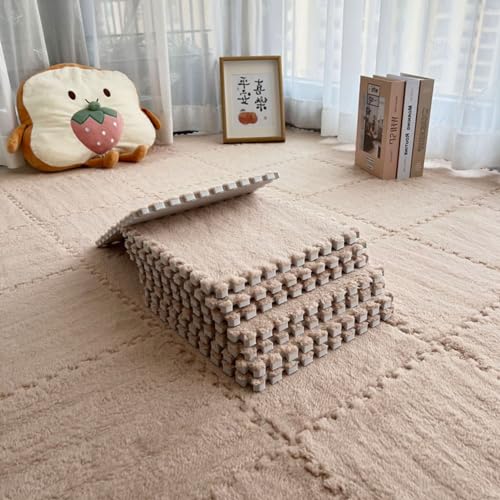 12 Stück 30 Und 60 cm Ineinandergreifende Schaumstoffmatten,Plüsch-Teppich,Flauschige Schaumstofffliesen,Weiche Und Bequeme Spielmatte Puzzle-Bodenmatte Für Spielzimmer(Size:60x60cm,Color:Hellbraun) 12 Stück 30 Und 60 cm Ineinandergreifende Schaumstoffmatten,Plüsch-Teppich,Flauschige Schaumstofffliesen,Weiche Und Bequeme Spielmatte Puzzle-Bodenmatte Für Spielzimmer(Size:60x60cm,Color:Hellbraun) von YMXBHN