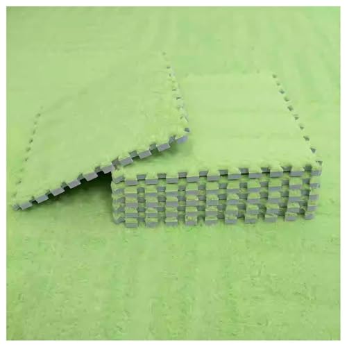 Flauschige Schaumstoff-Bodenfliesen – Quadratische Schaumstoff-Puzzlematte – 1-Teilige Ineinander Greifende Teppichfliesen – Weich Spielmatte Für Kinder,30X30 cm von YMXBHN