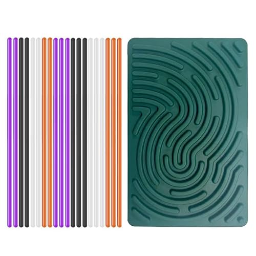 YNNHUDEEP Sensorik Activity Board - Rosa Silikon Fidget Spielzeug für Autismus ADHS,Stress Anxiety-Bewältigung,20 Zubehör,ab 3 Jahre & Erwachsene (Entwicklungsspielzeug) von YNNHUDEEP