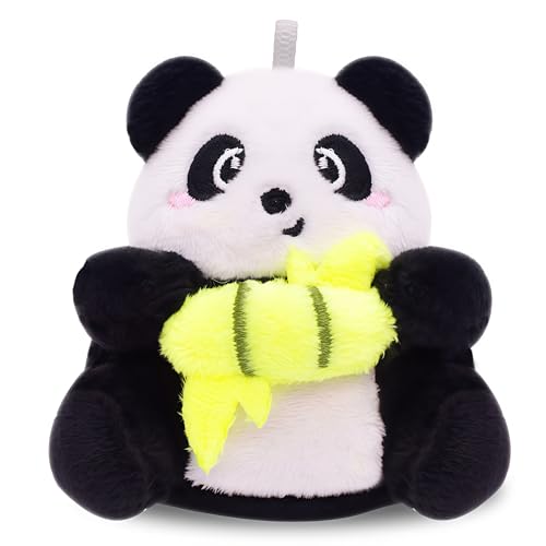 YNOUYRS Super Soft Plush Plüsch, Panda Thema, Mini Größe, Steht alleine, 3 * 5 cm, Black, für Erwachsene Kinder Geschenk von YNOUYRS