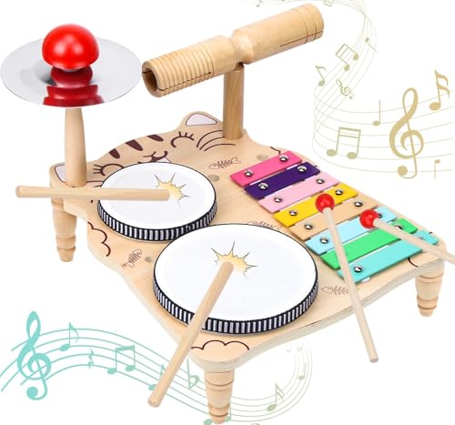 Kinder Schlagzeug Set Mit Xylophon Kinderschlagzeug Montessori Spielzeug Trommel Baby für Junge Mädchen im Vorschulalter Musikinstrumente Kinder ab 1 2 3 4 5 6 7 8 Jahren Kinder Schlagzeug Set Mit Xylophon Kinderschlagzeug Montessori Spielzeug Trommel Baby für Junge Mädchen im Vorschulalter Musikinstrumente Kinder ab 1 2 3 4 5 6 7 8 Jahren von YNOYMO