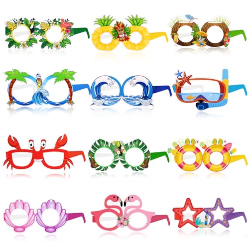 Hawaii Party Deko Brille Partybrillen Set Witzige Brillen 12 Stück Papier Partybrille Fotobox Accessoires Kinder Lustige Sonnenbrille Pool Party Foto Requisiten Spaßbrille Für Strand Sommerfest Hawaii Party Deko Brille Partybrillen Set Witzige Brillen 12 Stück Papier Partybrille Fotobox Accessoires Kinder Lustige Sonnenbrille Pool Party Foto Requisiten Spaßbrille Für Strand Sommerfest von YNOYMO