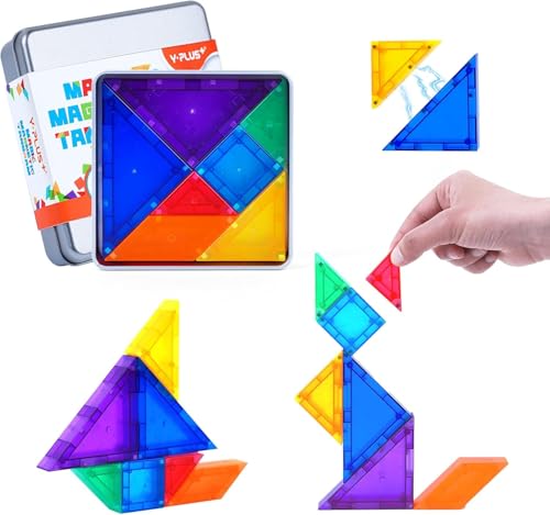 Tangram Magnetisch IQ Puzzle Spiele Neugierig machendes und unterhaltsames Reisespiel für Kinder ab 4 Tangram Kinder Tetris Magnetic Spiel Flugzeug-Gadgets Tangram Magnetisch IQ Puzzle Spiele Neugierig machendes und unterhaltsames Reisespiel für Kinder ab 4 Tangram Kinder Tetris Magnetic Spiel Flugzeug-Gadgets von YNOYMO