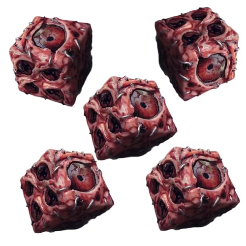 YNPQTDS Brettspiel Würfel - Horrorauge Brettspiel Würfel-Set | Realistische Deko Gotisches Design Spielzeug Für Anfänger Erwachsene Jugendliche Familien Gruppenaktivitäten von YNPQTDS