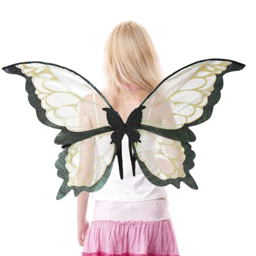 YNPQTDS Feenflügel, 82 x 43 cm, Schmetterlingsflügel – verstellbare Träger und ein zweifarbiger Gold-Effekt, Schmetterlingsfeenkostüm für Damen und Mädchen, Engelsflügel, Verkleidungspartys YNPQTDS Feenflügel, 82 x 43 cm, Schmetterlingsflügel – verstellbare Träger und ein zweifarbiger Gold-Effekt, Schmetterlingsfeenkostüm für Damen und Mädchen, Engelsflügel, Verkleidungspartys von YNPQTDS
