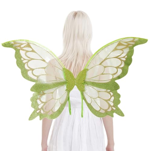 YNPQTDS Feenflügel, 82 x 43 cm, Schmetterlingsflügel – verstellbare Träger und ein zweifarbiger Gold-Effekt, Schmetterlingsfeenkostüm für Damen und Mädchen, Engelsflügel, Verkleidungspartys YNPQTDS Feenflügel, 82 x 43 cm, Schmetterlingsflügel – verstellbare Träger und ein zweifarbiger Gold-Effekt, Schmetterlingsfeenkostüm für Damen und Mädchen, Engelsflügel, Verkleidungspartys von YNPQTDS