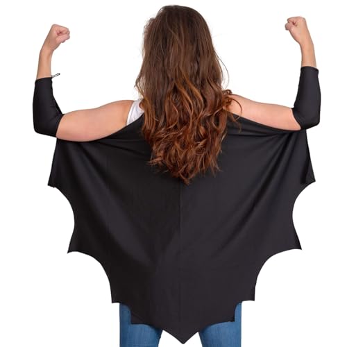 YNPQTDS Fledermausflügel Für Kinder - Schwarzes Fledermauskostüm Damen - Grusel Kostümzubehör Verkleidung Für Halloween Partys Kinder von YNPQTDS