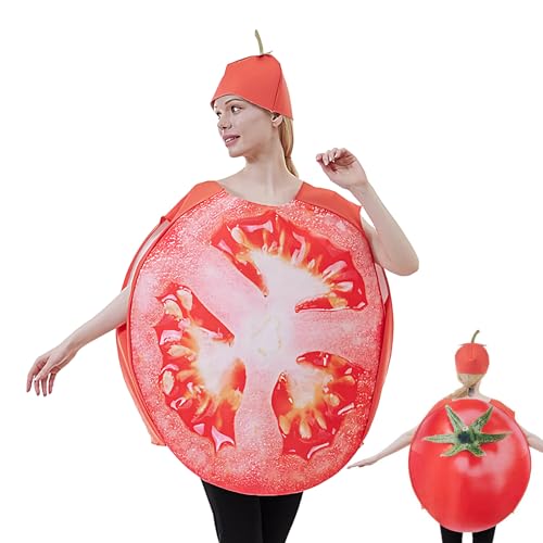 YNPQTDS Kostüm - Tomaten Party Obst Gemüse Outfit - Lustiges Kostüm für Damen Herren Paare Karneval Ostern Halloween Deko YNPQTDS Kostüm - Tomaten Party Obst Gemüse Outfit - Lustiges Kostüm für Damen Herren Paare Karneval Ostern Halloween Deko von YNPQTDS