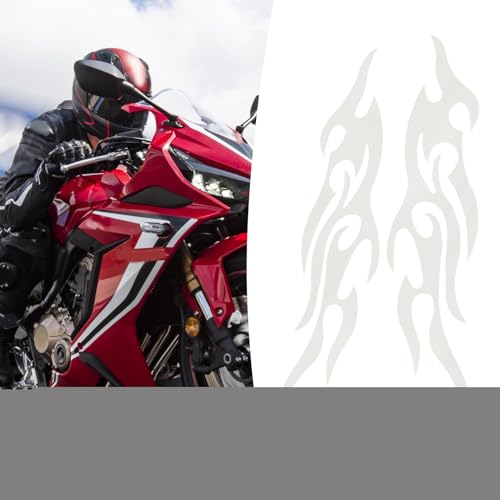 YNPQTDS Motorrad Aufkleber Und Abziehbilder | Flammen Design - wasserdichte Abzeichen 2er Set Für Roller Stoßstange Briefkasten Motorschlitten Skateboard LKW von YNPQTDS