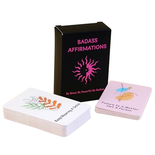 YNPQTDS Positive Affirmationskarten, 60 Wohlwollen für sich selbst und volles Bewusstsein für den Alltag | Motivational für Damen, Geburtstag, Freunde, Ziel, Tagebuch, Schlaf von YNPQTDS