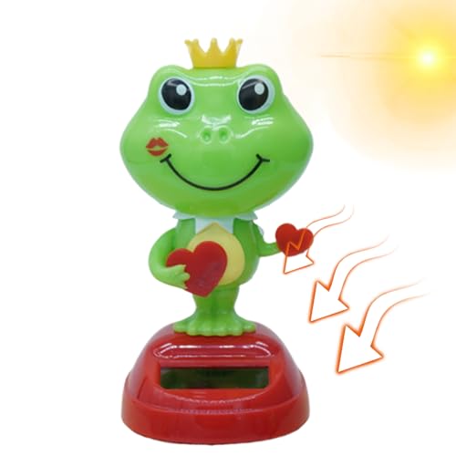 YNPQTDS Solar Tanzendes Tier 11 X 5 cm Solar-Wackelkopfspielzeug ABS Armaturenbrettfiguren Fürs Auto Valentinstag-Schreibtisch-Ornament Heimdekoration Für Fenster Armaturenbrett Dekoration von YNPQTDS