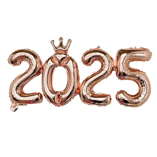 YNPQTDS Zahlenballons 2025, Folienballons 2025 | Neujahrsdekoration Zahlenballons Dekorationen | Zahlenballon für das neue Jahr für Hochzeiten, Geburtstagsfeiern, Feiertagsfeiern, Feiern von YNPQTDS