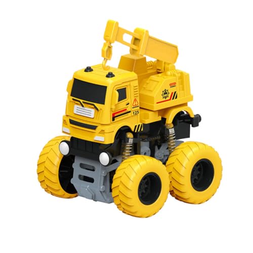 YOBOKO Kleinkind-Autospielzeug, Fahrzeugmodell mit Allradantrieb, Off-Road-Return-Cycle-Pull-Back-Fahrzeug, Lustiges Rennwagen-Spielzeugmodell, Zyklotron, Umdrehen, Zurückdrehen (Engineering Car) von YOBOKO
