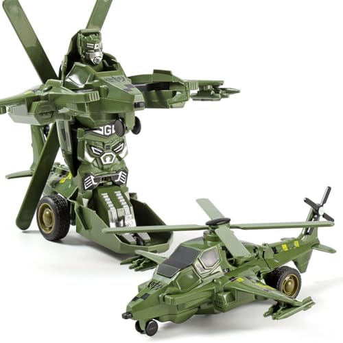 YOBOKO Transforming Airplane Toy Aircraft Robot Toy barn Enkel flygplan Modell leksaker barn pojkar Och flickor rolig lek fordon gåvor för småbarn barn 3–8 år (Green) von YOBOKO