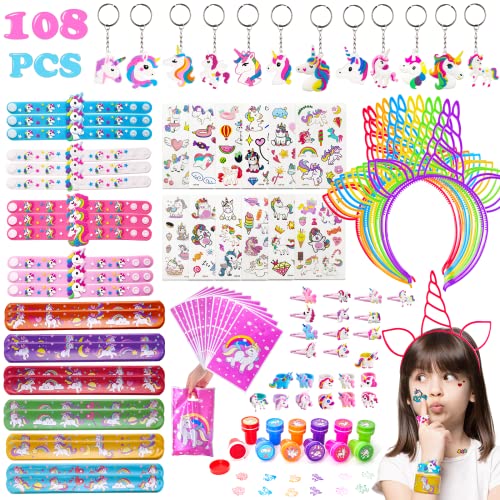 YOCOLE 108 Stück Einhorn Party Mitgebsel Kindergeburtstag Gastgeschenke Geschenk Kinder, Einhorn Haarreif Stempel Kinder Tattoos Schnapparmband Schlüsselanhänger Geschenktüten Haarspangen Mädchen YOCOLE 108 Stück Einhorn Party Mitgebsel Kindergeburtstag Gastgeschenke Geschenk Kinder, Einhorn Haarreif Stempel Kinder Tattoos Schnapparmband Schlüsselanhänger Geschenktüten Haarspangen Mädchen von YOCOLE