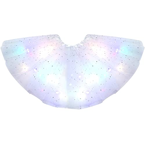 Tutu Rock für kleine Mädchen, Tutu-Rock mit Sternen und Pailletten, Tüllrock mit Lichtern, Neonfarben, Leuchtend, Partykleid, Karnevalskostüm, Prinzessinnenkleidung für Kinder Tutu Rock für kleine Mädchen, Tutu-Rock mit Sternen und Pailletten, Tüllrock mit Lichtern, Neonfarben, Leuchtend, Partykleid, Karnevalskostüm, Prinzessinnenkleidung für Kinder von YODITI