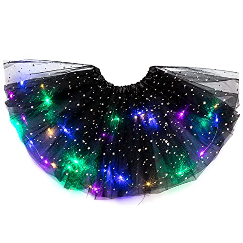 YODITI Tutu Rock für kleine Mädchen, Tutu-Rock mit Sternen und Pailletten, Tüllrock mit Lichtern, Neonfarben, leuchtend, Partykleid, Karnevalskostüm, Prinzessinnenkleidung für Kinder YODITI Tutu Rock für kleine Mädchen, Tutu-Rock mit Sternen und Pailletten, Tüllrock mit Lichtern, Neonfarben, leuchtend, Partykleid, Karnevalskostüm, Prinzessinnenkleidung für Kinder von YODITI