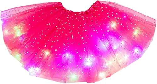 YODITI Tutu Rock für kleine Mädchen, Tutu-Rock mit Sternen und Pailletten, Tüllrock mit Lichtern, Neonfarben, leuchtend, Partykleid, Karnevalskostüm, Prinzessinnenkleidung für Kinder YODITI Tutu Rock für kleine Mädchen, Tutu-Rock mit Sternen und Pailletten, Tüllrock mit Lichtern, Neonfarben, leuchtend, Partykleid, Karnevalskostüm, Prinzessinnenkleidung für Kinder von YODITI