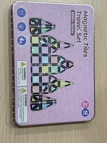 42-teilige Glitzer Magnetische Tiles Konstruktion Set 42pcs Reisespielzeug für Kinder MINT- Magnetische Fliesen mit Eisenkastenbasis, Magnetische Bausteine Reise Spielzeug Geschenk für 3+ Jahre Mädch 42-teilige Glitzer Magnetische Tiles Konstruktion Set 42pcs Reisespielzeug für Kinder MINT- Magnetische Fliesen mit Eisenkastenbasis, Magnetische Bausteine Reise Spielzeug Geschenk für 3+ Jahre Mädch von YOGOHEE