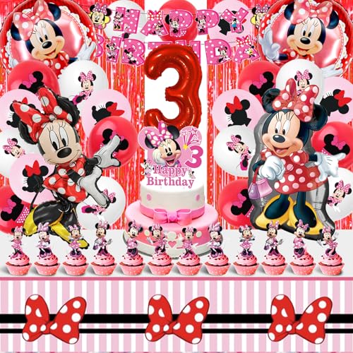 3 Jahre Deko Geburtstag, 3 Jahre Geburtstagsdeko Luftballons, 3 Jahre Luftballons, 3 Jahre Geburtstagsdeko Mädchen, Birthday Party Supplies Geburtstagsdeko (Rosa) von YOILIK