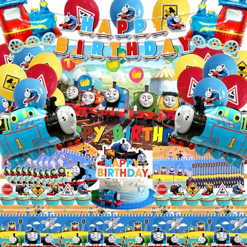 80 Pcs Thomas Geburtstagsdeko, Thomas Geburtstagsparty Ballon, Thomas Partygeschirr Set, Luftballon Thomas Zug, Thomas Cake Decoration, Thomas Pappteller Und Gewebe, Thomas Tischdeko 80 Pcs Thomas Geburtstagsdeko, Thomas Geburtstagsparty Ballon, Thomas Partygeschirr Set, Luftballon Thomas Zug, Thomas Cake Decoration, Thomas Pappteller Und Gewebe, Thomas Tischdeko von YOILIK