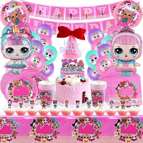 Lol Geburtstag Deko Set, Lol Party Geburtstag Set, Geburtstagsdeko Lol Mädchen, Lol Ballons Geburtstag, Lol Folienballon, Lol Geburtstag Deko Set Mit Tischdecke, Partygeschirr Set Mädchen Lol Geburtstag Deko Set, Lol Party Geburtstag Set, Geburtstagsdeko Lol Mädchen, Lol Ballons Geburtstag, Lol Folienballon, Lol Geburtstag Deko Set Mit Tischdecke, Partygeschirr Set Mädchen von YOILIK