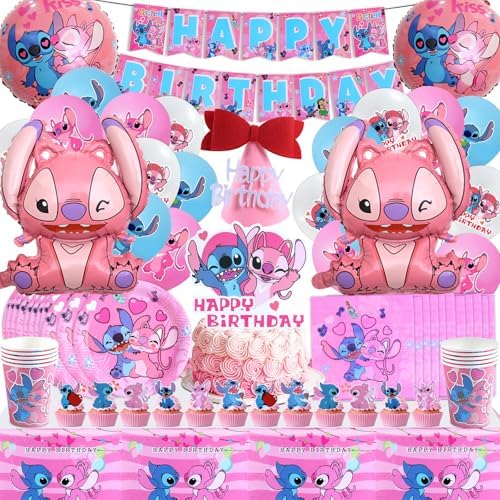 94 Stück Stitc Geburtstag Deko 9 Jahre, Geburtstag 9 Jahre, Luftballons Stitc 9, Geschirrset, Folienballon 9 94 Stück Stitc Geburtstag Deko 9 Jahre, Geburtstag 9 Jahre, Luftballons Stitc 9, Geschirrset, Folienballon 9 von YOILIK