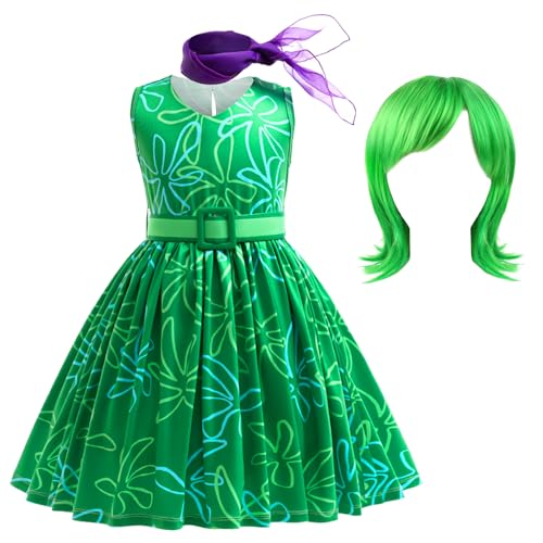 Disgust Kostüm, 3-10 Jahre Inside Out Costume Disgust, Disgust Verkleidung, Disgust Inside Out Accessoires, Disgust Kostüm Mit Perücke, Disgust Inside Out Kleid, Disgust Kostüm Für Kinder Mädchen Disgust Kostüm, 3-10 Jahre Inside Out Costume Disgust, Disgust Verkleidung, Disgust Inside Out Accessoires, Disgust Kostüm Mit Perücke, Disgust Inside Out Kleid, Disgust Kostüm Für Kinder Mädchen von YOILIK