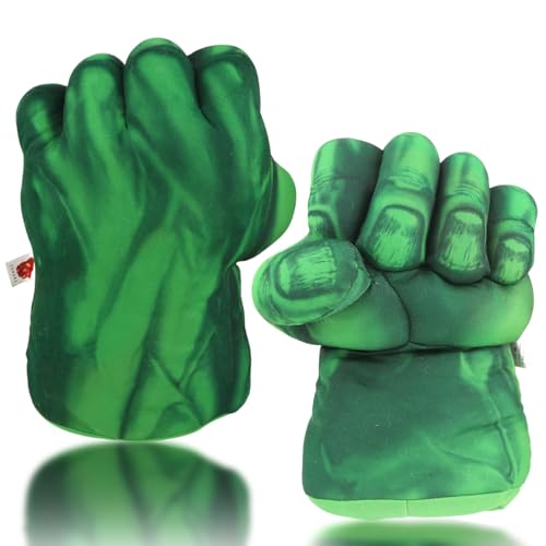 Hulk Handschuhe Kinder, Hulk Boxhandschuhe für Kinder, Hulk Boxhandschuhe Plüschtier, Spielzeug Boxhandschuhe mit Hulk Faust, Hulk Cosplay Handschuhe für Kinder, Accessoire für Hulk von YOILIK