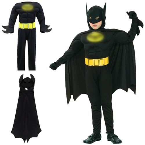 YOILIK Bat Kostüm Für Kinder, 2-6 Jahre Bat Kostüm Für Jungen, Kleidung Für Kinder, Costume Für Jungen, Jungen Komplett-Outfit Mit Helm Und Anzug, Geeignet für Mottopartys, Karnevalskostüme YOILIK Bat Kostüm Für Kinder, 2-6 Jahre Bat Kostüm Für Jungen, Kleidung Für Kinder, Costume Für Jungen, Jungen Komplett-Outfit Mit Helm Und Anzug, Geeignet für Mottopartys, Karnevalskostüme von YOILIK
